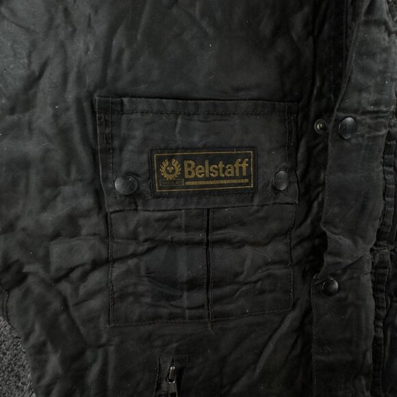 Belstaff Brigand Large Waxed Jacket Men Outdoors Snap Zip Up Italy Biker Adult - Picture 8 of 16